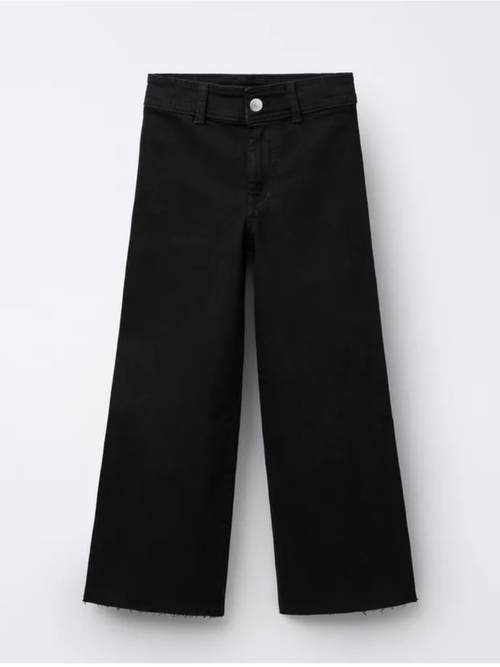 Zara Black Marine Wide-Leg High-Rise Jeans